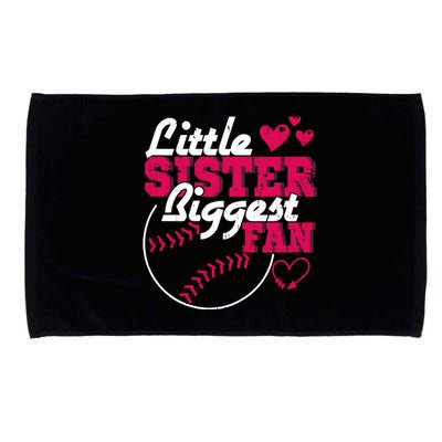 Little Sister Biggest Fan Baseball Microfiber Hand Towel