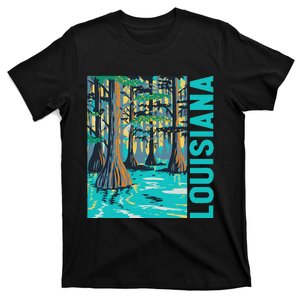 Louisiana Swamp Bald Cypress Tree Louisiana Travel Souvenir T-Shirt