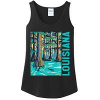 Louisiana Swamp Bald Cypress Tree Louisiana Travel Souvenir Ladies Essential Tank