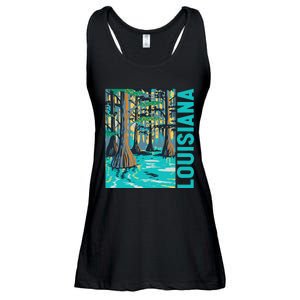 Louisiana Swamp Bald Cypress Tree Louisiana Travel Souvenir Ladies Essential Flowy Tank