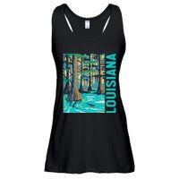 Louisiana Swamp Bald Cypress Tree Louisiana Travel Souvenir Ladies Essential Flowy Tank