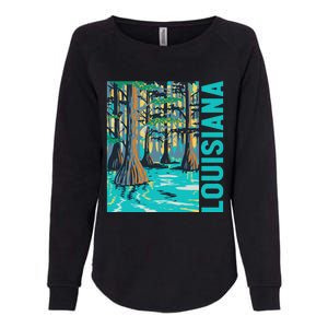 Louisiana Swamp Bald Cypress Tree Louisiana Travel Souvenir Womens California Wash Sweatshirt