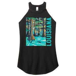 Louisiana Swamp Bald Cypress Tree Louisiana Travel Souvenir Women's Perfect Tri Rocker Tank