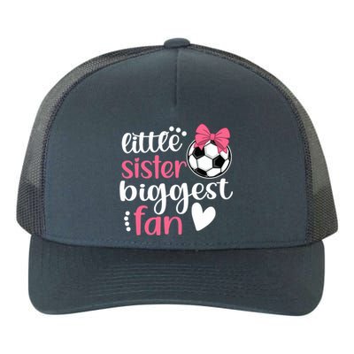 Little Sister Biggest Fan | Soccer Sister Soccer Sis Yupoong Adult 5-Panel Trucker Hat