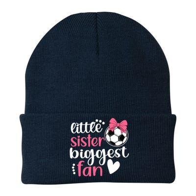 Little Sister Biggest Fan | Soccer Sister Soccer Sis Knit Cap Winter Beanie