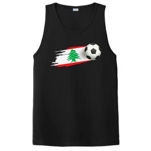 Lebanon Soccer Ball Lebanon Flag Jersey Lebanon Football PosiCharge Competitor Tank