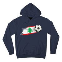 Lebanon Soccer Ball Lebanon Flag Jersey Lebanon Football Tall Hoodie