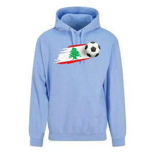 Lebanon Soccer Ball Lebanon Flag Jersey Lebanon Football Unisex Surf Hoodie