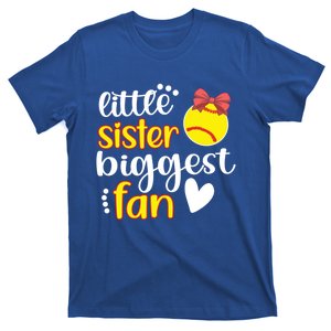 Little Sister Biggest Fan Softball Sister Softball Sis Great Gift T-Shirt