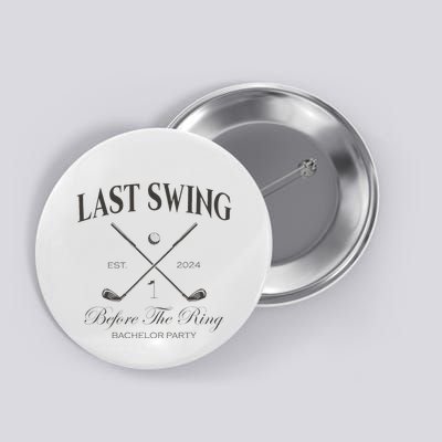 Last Swing Before The Ring Bachelor Golfing Bridal Button