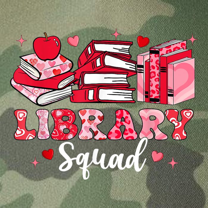 Library Squad Book Leopard Hearts Librarian Valentines Day Legacy Tie Dye Trucker Hat