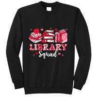 Library Squad Book Leopard Hearts Librarian Valentines Day Sweatshirt