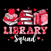 Library Squad Book Leopard Hearts Librarian Valentines Day Bucket Hat