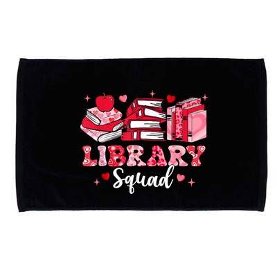 Library Squad Book Leopard Hearts Librarian Valentines Day Microfiber Hand Towel