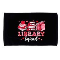 Library Squad Book Leopard Hearts Librarian Valentines Day Microfiber Hand Towel