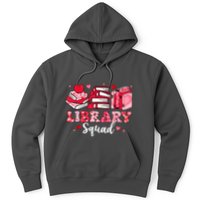 Library Squad Book Leopard Hearts Librarian Valentines Day Hoodie