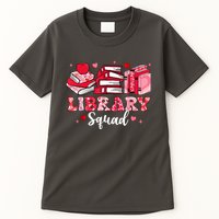 Library Squad Book Leopard Hearts Librarian Valentines Day Tall T-Shirt