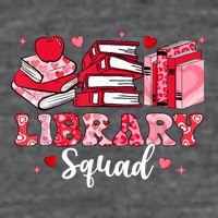 Library Squad Book Leopard Hearts Librarian Valentines Day Backpack