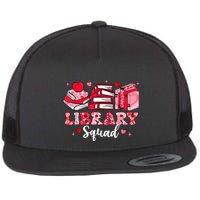Library Squad Book Leopard Hearts Librarian Valentines Day Flatbill Hat