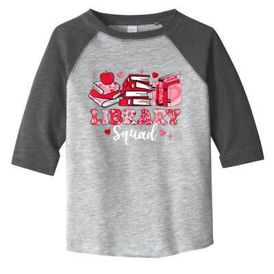Library Squad Book Leopard Hearts Librarian Valentines Day Toddler Fine Jersey T-Shirt