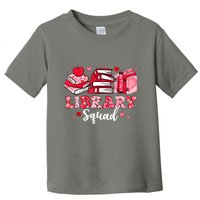 Library Squad Book Leopard Hearts Librarian Valentines Day Toddler T-Shirt