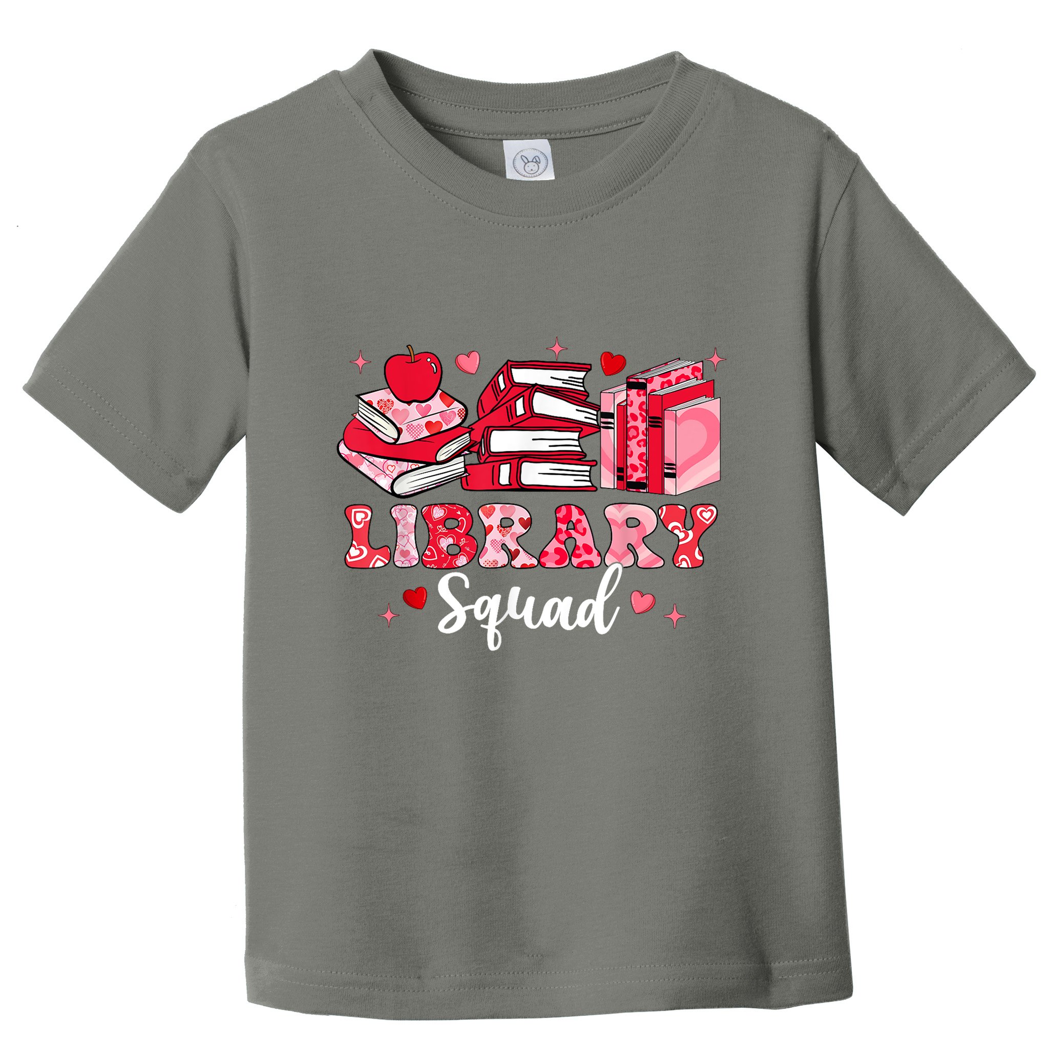 Library Squad Book Leopard Hearts Librarian Valentines Day Toddler T-Shirt