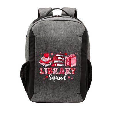 Library Squad Book Leopard Hearts Librarian Valentines Day Vector Backpack