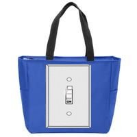 Light Switch & Bulb Halloween Matching Couple Zip Tote Bag