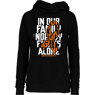 Leukemia Support Blood Cancer Tee Family Leukemia Awareness Womens Funnel Neck Pullover Hood