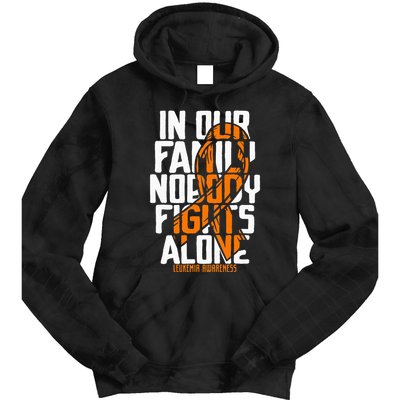 Leukemia Support Blood Cancer Tee Family Leukemia Awareness Tie Dye Hoodie