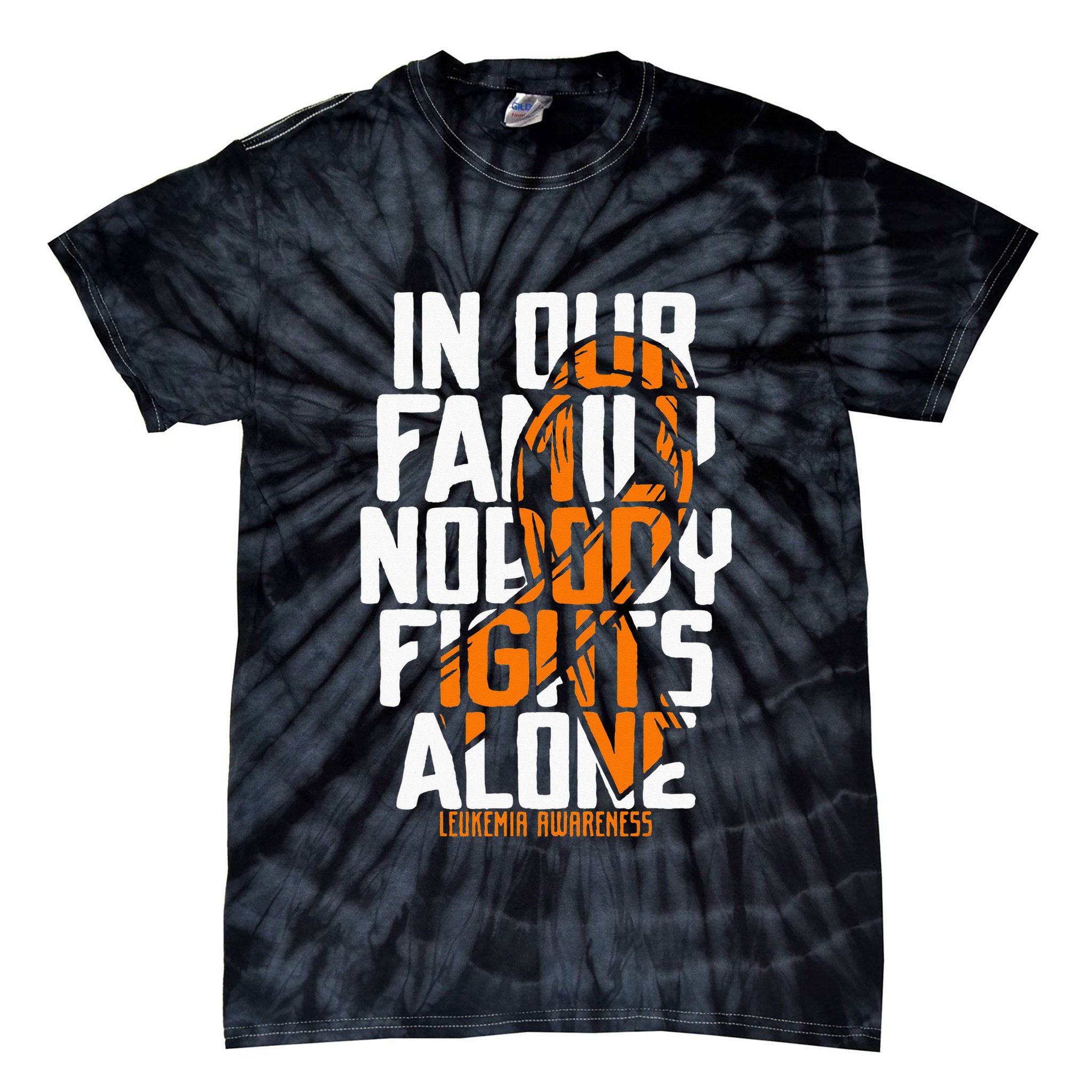Leukemia Support Blood Cancer Tee Family Leukemia Awareness Tie-Dye T-Shirt