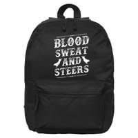 Livestock Show. Blood Sweat And Steers 16 in Basic Backpack