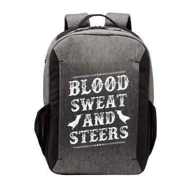 Livestock Show. Blood Sweat And Steers Vector Backpack