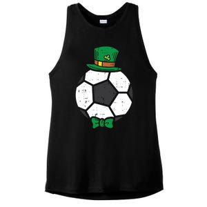 Leprechaun Soccer Ball St Patricks Day Sports Football Gift Cute Gift Ladies PosiCharge Tri-Blend Wicking Tank