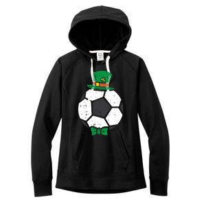 Leprechaun Soccer Ball St Patricks Day Sports Football Gift Cute Gift Women's Fleece Hoodie