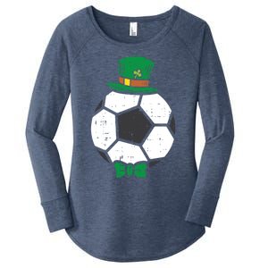 Leprechaun Soccer Ball St Patricks Day Sports Football Gift Cute Gift Women's Perfect Tri Tunic Long Sleeve Shirt