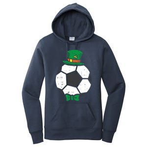 Leprechaun Soccer Ball St Patricks Day Sports Football Gift Cute Gift Women's Pullover Hoodie