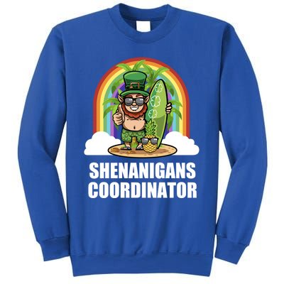 Leprechaun Surfing Beach Funny St Patricks Day Teacher Gift Sweatshirt