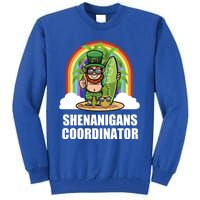 Leprechaun Surfing Beach Funny St Patricks Day Teacher Gift Tall Sweatshirt