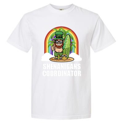 Leprechaun Surfing Beach Funny St Patricks Day Teacher Gift Garment-Dyed Heavyweight T-Shirt