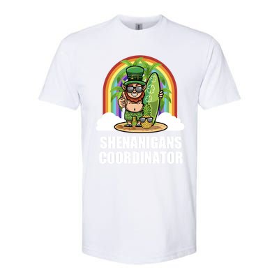 Leprechaun Surfing Beach Funny St Patricks Day Teacher Gift Softstyle CVC T-Shirt