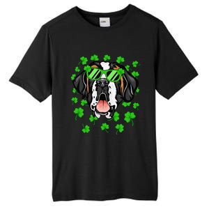 Leprechaun Saint Bernard St. Patrick's Day Dog Shamrock Tall Fusion ChromaSoft Performance T-Shirt