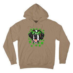 Leprechaun Saint Bernard St. Patrick's Day Dog Shamrock Hoodie