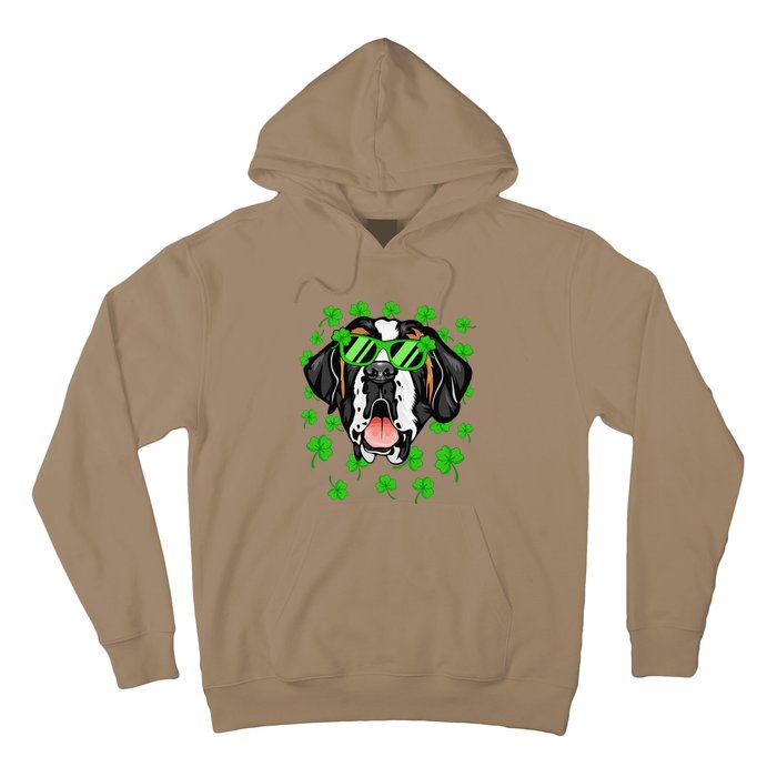 Leprechaun Saint Bernard St. Patrick's Day Dog Shamrock Hoodie