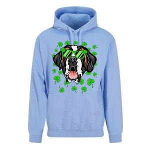 Leprechaun Saint Bernard St. Patrick's Day Dog Shamrock Unisex Surf Hoodie