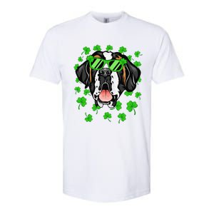 Leprechaun Saint Bernard St. Patrick's Day Dog Shamrock Softstyle CVC T-Shirt