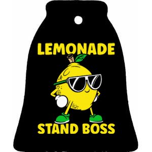 Lemonade Stand Boss Lemon Juice Lemonade Stand Ceramic Bell Ornament