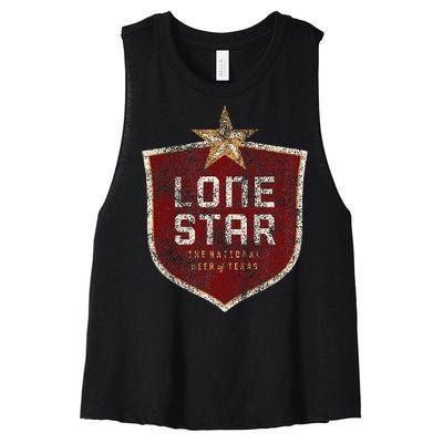 Lone Star Beer Classic Women's Racerback Cropped Tank