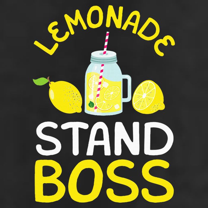 Lemonade Stand Boss Lemon Juice Gift 7 Panel Mesh Trucker Snapback Hat