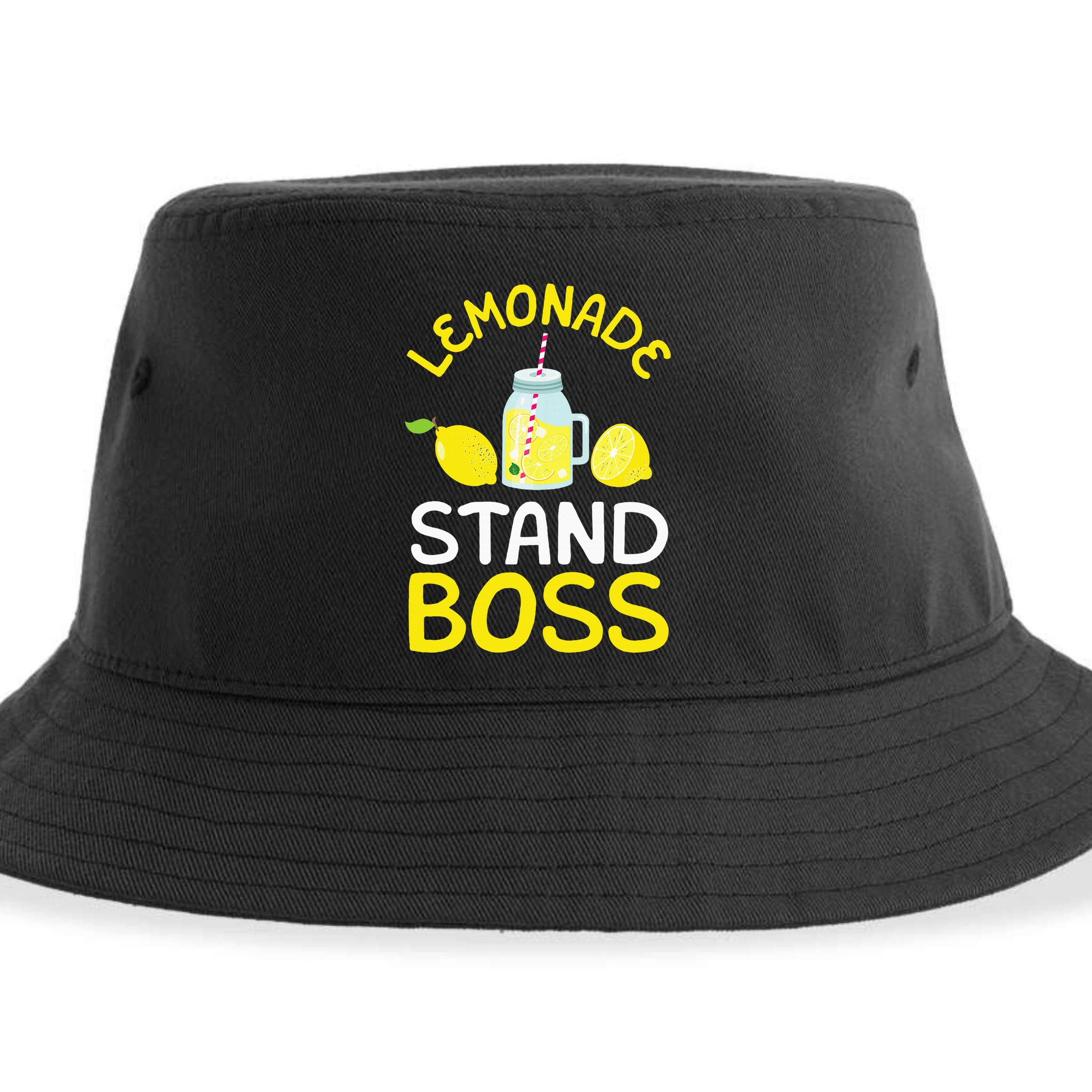Lemonade Stand Boss Lemon Juice Gift Sustainable Bucket Hat